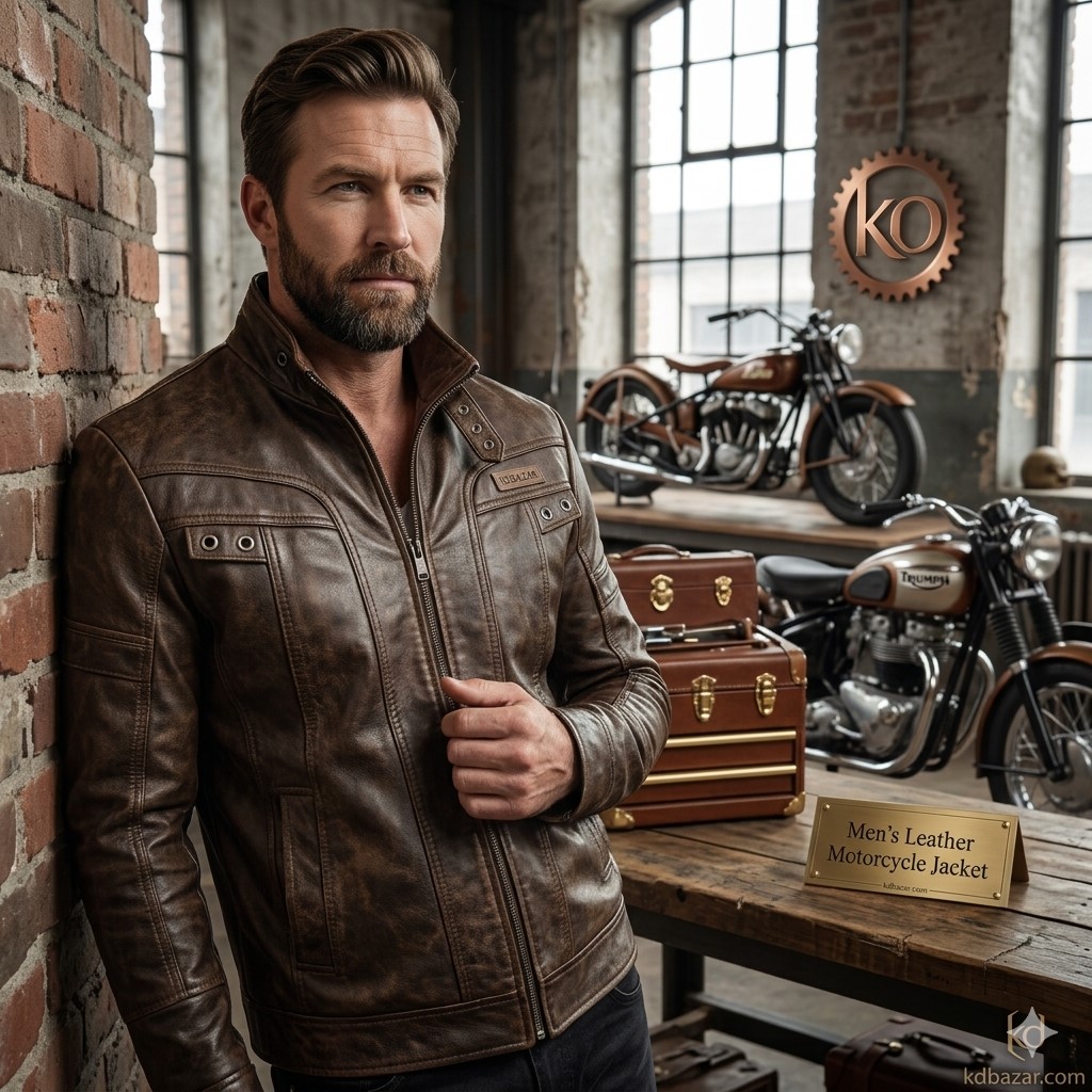 Men’s Leather Motorcycle Jacket — Classic Biker Jacket up to 3XL Men’s Coats & Jackets Women’s Jackets & Coats Men's Leather Motorcycle Jacket — Classic Biker Jacket up to 3XL Men's Coats & Jackets Women's Jackets & Coats KDBazar