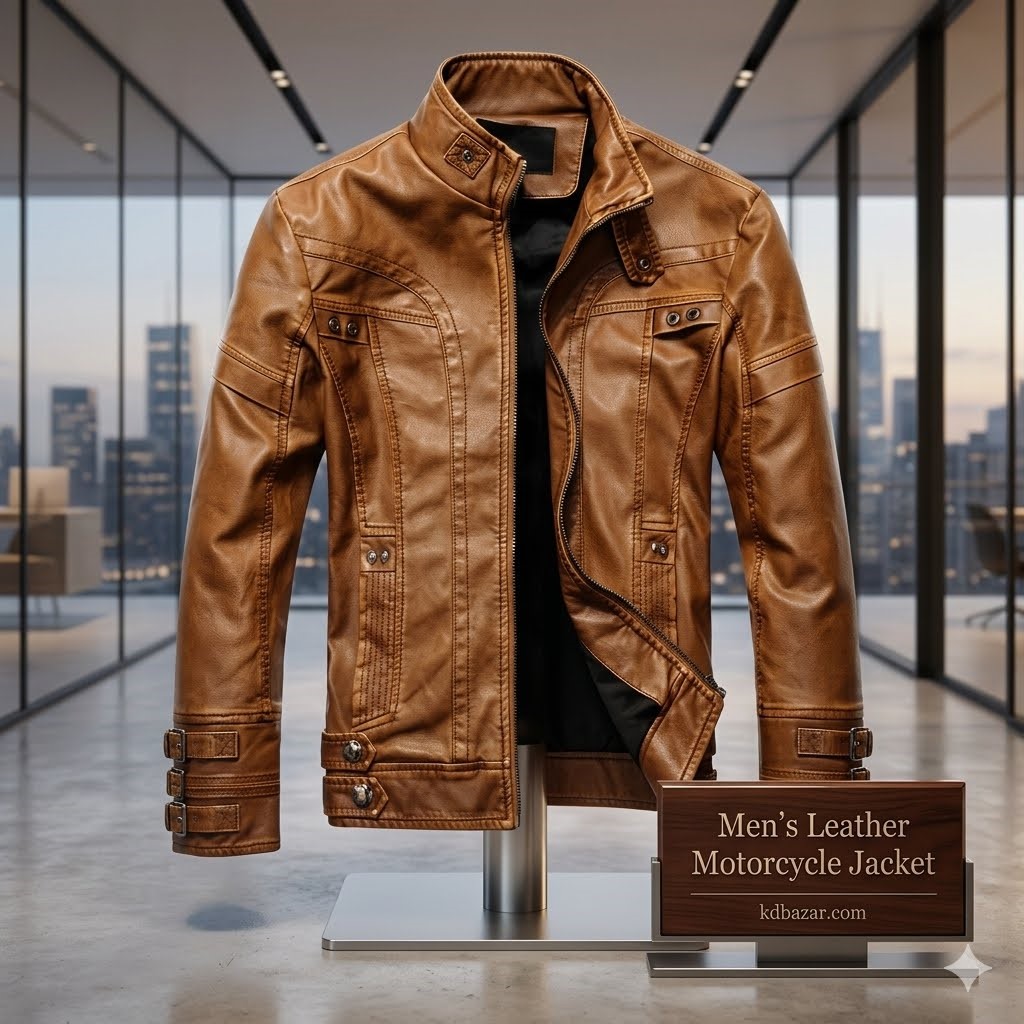 Men’s Leather Motorcycle Jacket — Classic Biker Jacket up to 3XL Men’s Coats & Jackets Women’s Jackets & Coats Men's Leather Motorcycle Jacket — Classic Biker Jacket up to 3XL Men's Coats & Jackets Women's Jackets & Coats KDBazar