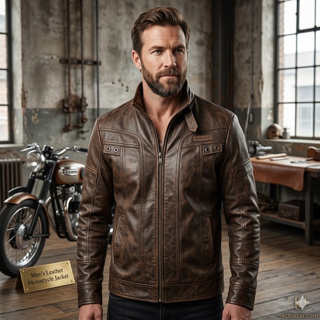 Men’s Leather Motorcycle Jacket — Classic Biker Jacket up to 3XL Men’s Coats & Jackets Women’s Jackets & Coats Men's Leather Motorcycle Jacket — Classic Biker Jacket up to 3XL Men's Coats & Jackets Women's Jackets & Coats KDBazar