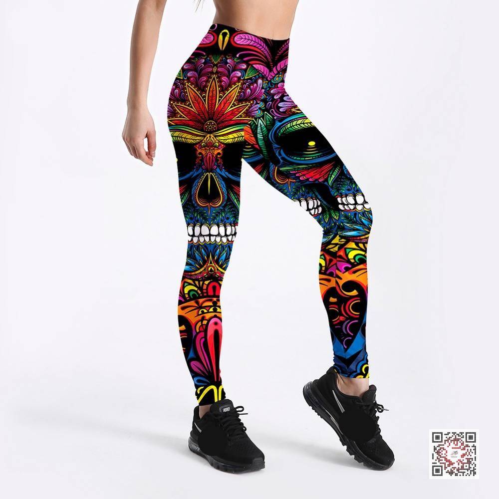 Best Skull Workout Leggings Plus Size S4XL KDBazar