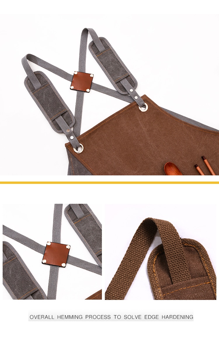 Unisex Canvas Cafe Apron Work Unisex Canvas Cafe Apron Barista Work