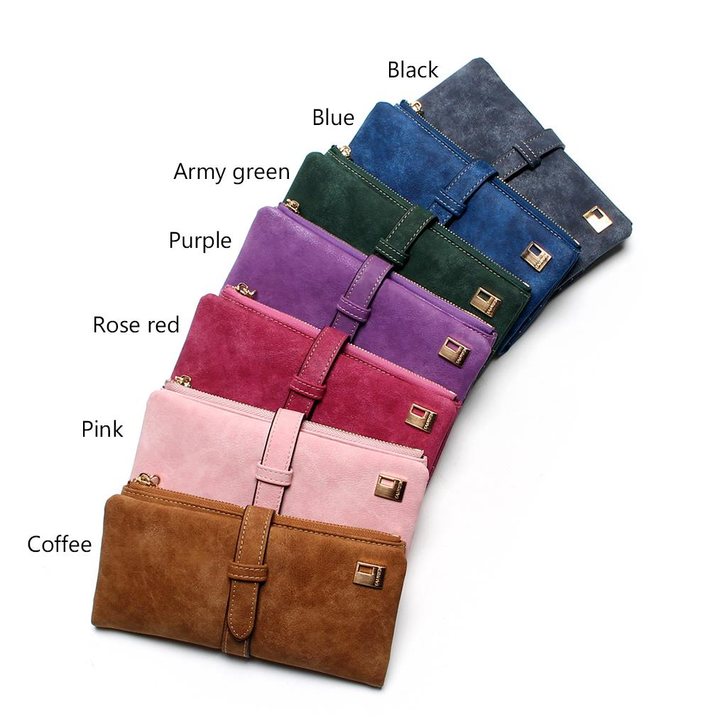 Women's Nubuck Leather Wallet multi color Women's Nubuck Leather Wallet multi color