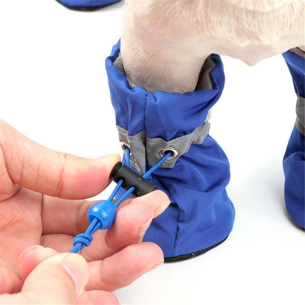 Waterproof Dog Boots Adjustable Soft 4 Pcs Set Waterproof Dog Boots Adjustable Soft 4 Pcs Set