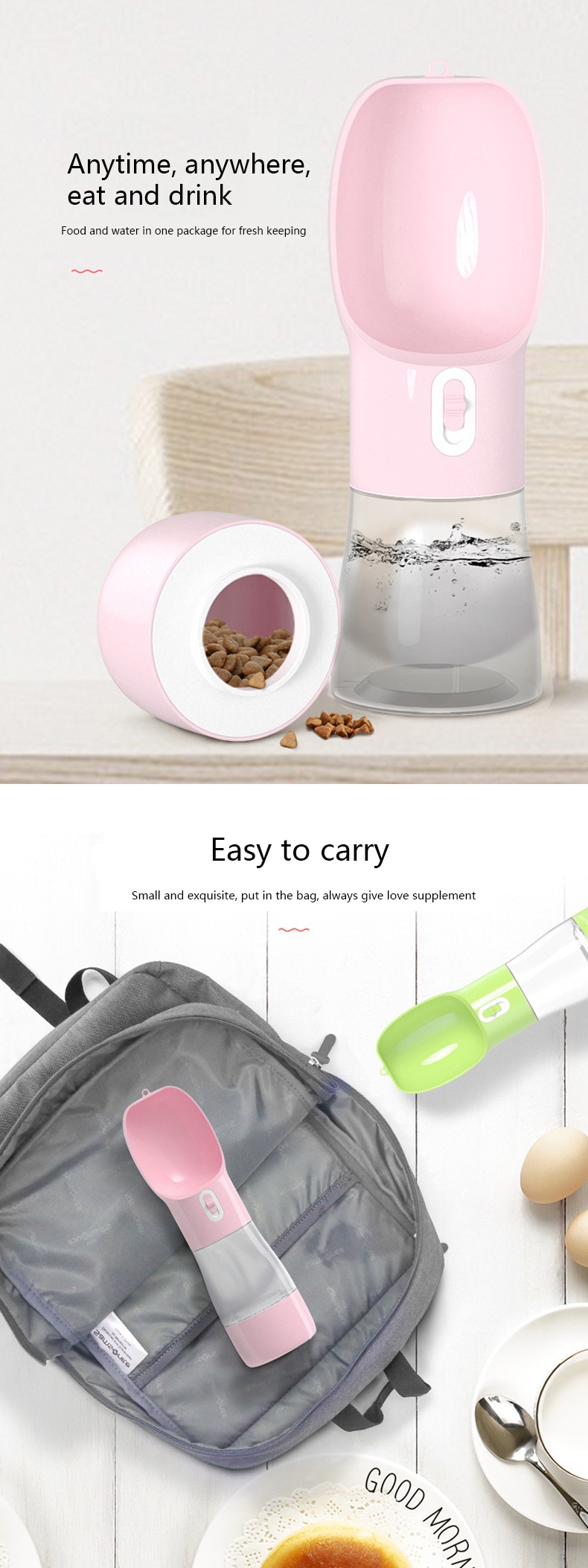 Dog's Travel Water Bottle with Spoon Dog's Travel Water Bottle with Spoon