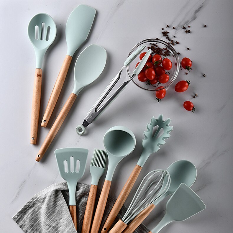 Silicone Detail Cooking Utensils Set Non-stick silicone utensils
