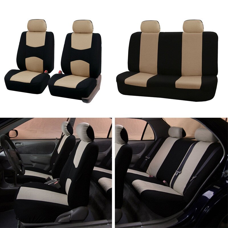 Black and beige color seat covers Black and beige color seat covers
