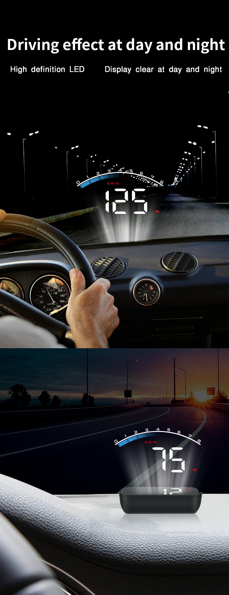  Car HUD Display Best Electronic Speedometer Car Heads-Up Display