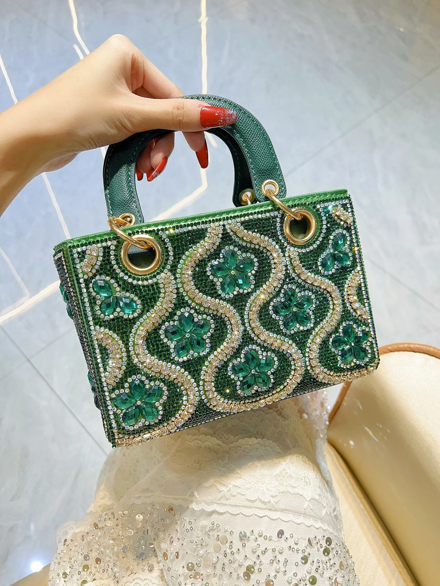 Luxury Rhinestone Evening Bags – Women Shoulder Crossbody Clutch Purse