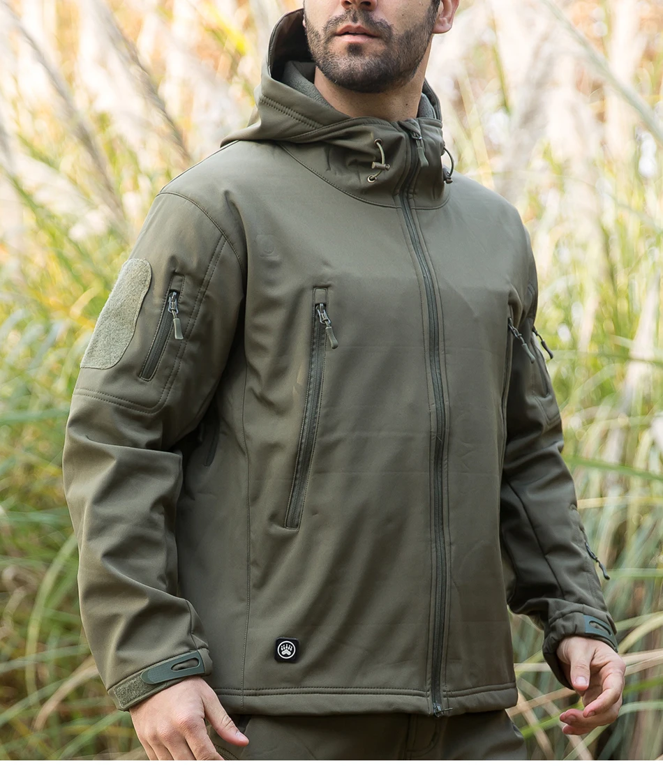 Best Shark Skin Soft Shell Jacket Men-4XL