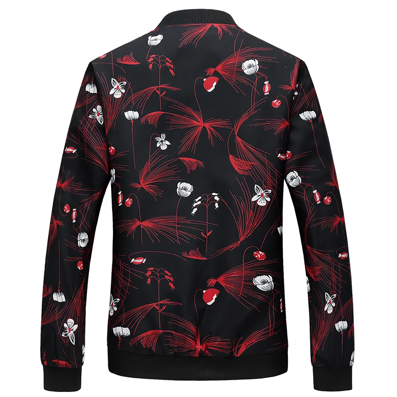 Fashion Floral bomber Jacket Mens Slim Fit Mens jacket 4xl Fashion Floral bomber Jacket Mens Slim Fit Mens jacket 4xl