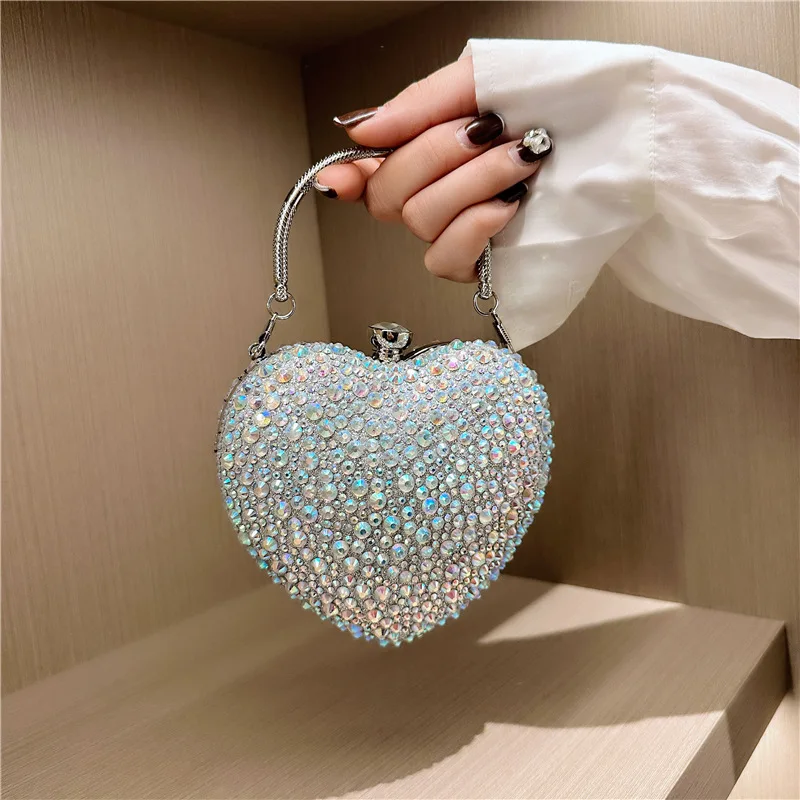 Luxury Heart Shaped Clutch Purse – Crystal Rhinestone Mini Evening Bag handbags and purses Luxury Heart Shaped Clutch Purse – Crystal Rhinestone Mini Evening Bag handbags and purses KDBazar online store extensive range of plus size leggings workout leggings and tights to suit your needs and style