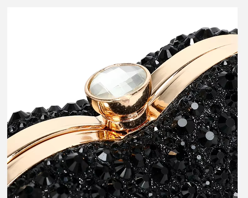 Luxury Heart Shaped Clutch Purse – Crystal Rhinestone Mini Evening Bag