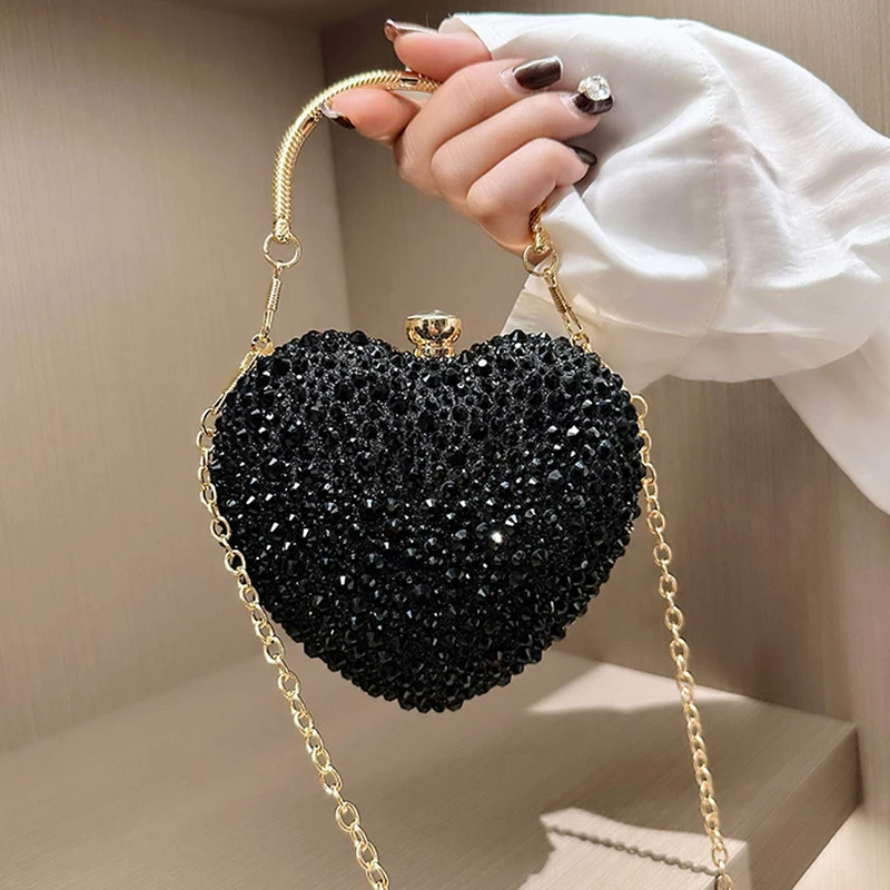 Luxury Heart Shaped Clutch Purse – Crystal Rhinestone Mini Evening Bag handbags and purses Luxury Heart Shaped Clutch Purse – Crystal Rhinestone Mini Evening Bag handbags and purses KDBazar online store extensive range of plus size leggings workout leggings and tights to suit your needs and style