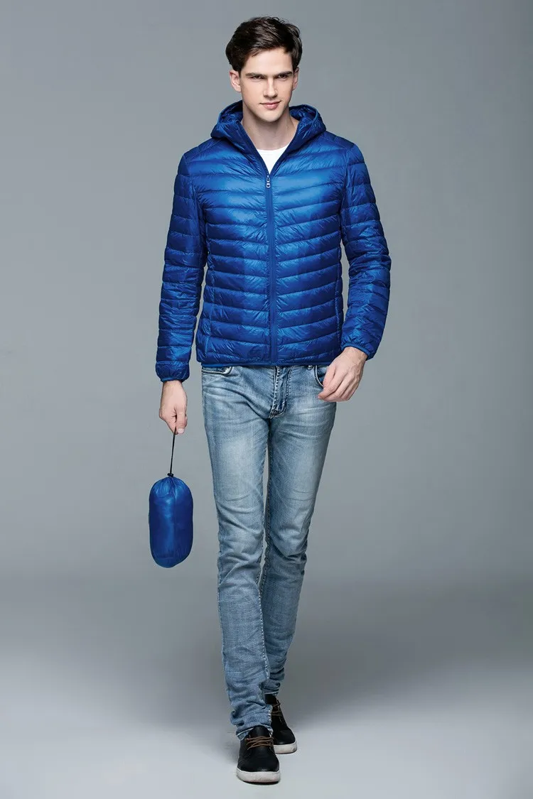 Man Winter Jacket Autumn Jacket White Duck Down Jackets Hooded