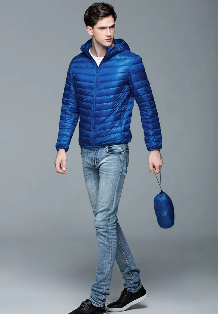 Man Winter Jacket Autumn Jacket White Duck Down Jackets Hooded