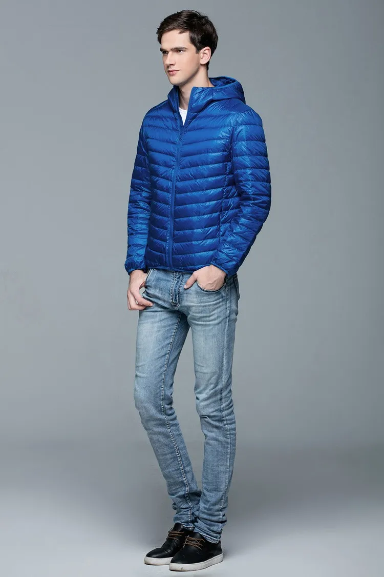 Man Winter Jacket Autumn Jacket White Duck Down Jackets Hooded