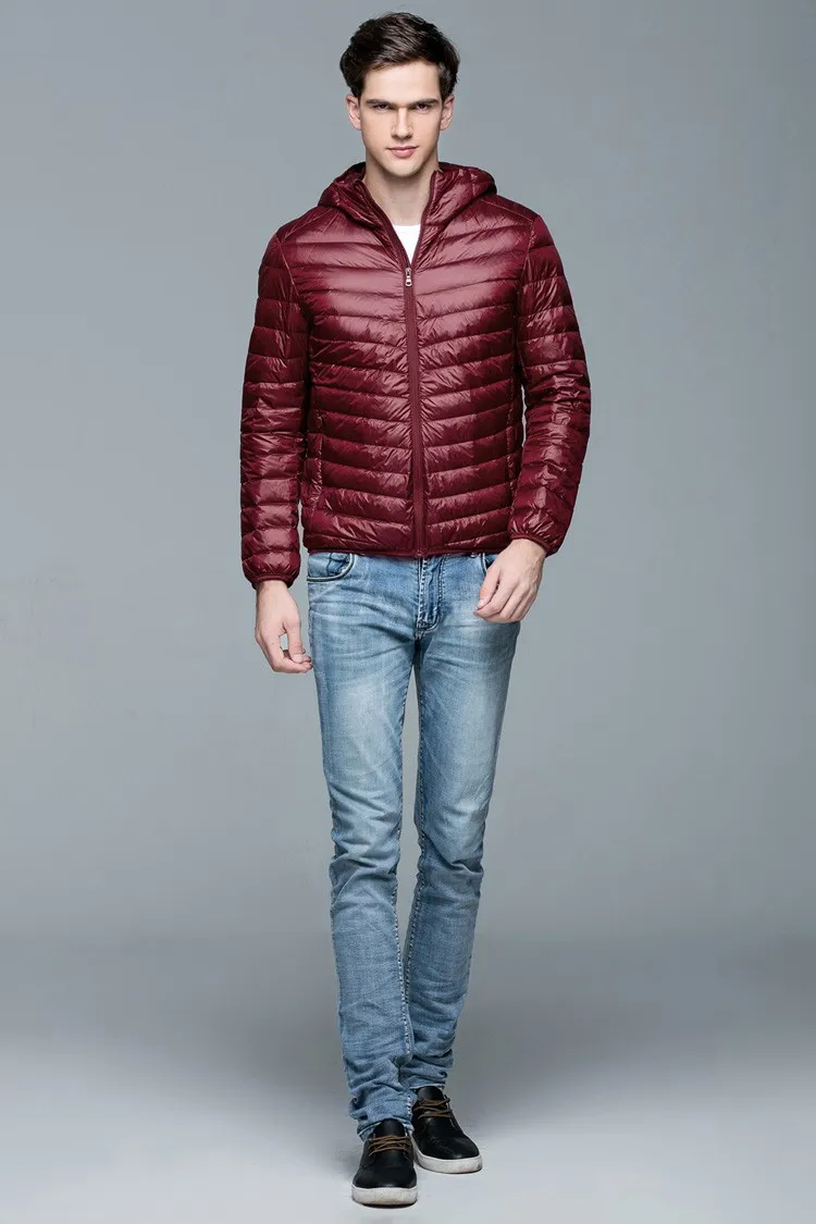 Man Winter Jacket Autumn Jacket White Duck Down Jackets Hooded