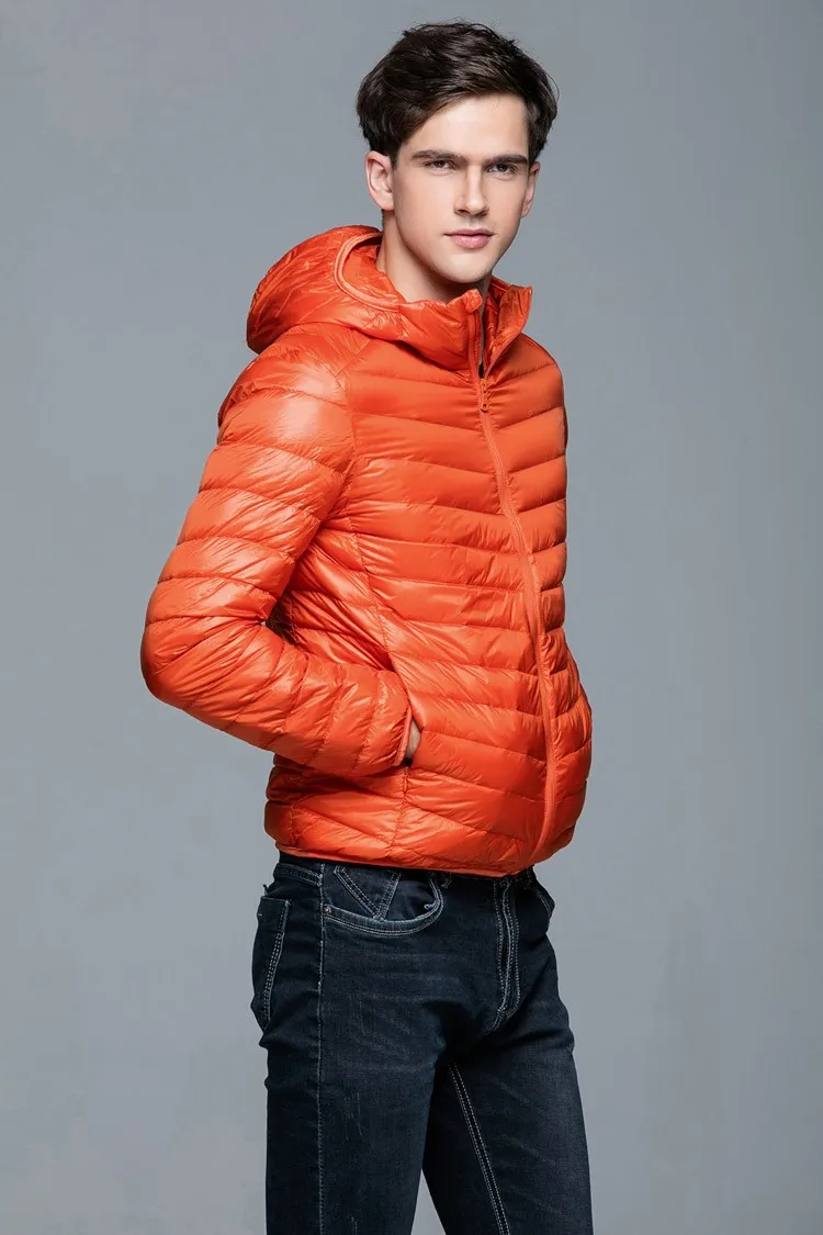 Man Winter Jacket Autumn Jacket White Duck Down Jackets Hooded