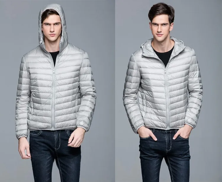 Man Winter Jacket Autumn Jacket White Duck Down Jackets Hooded