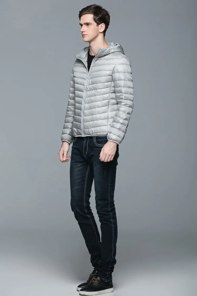 Man Winter Jacket Autumn Jacket White Duck Down Jackets Hooded