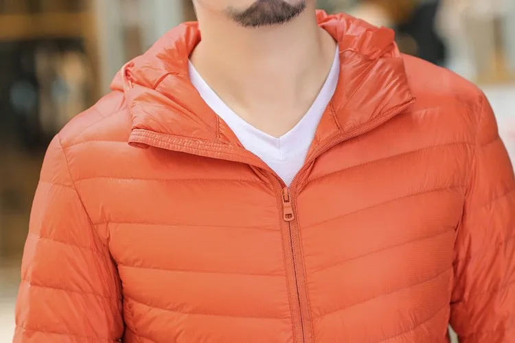 Man Winter Jacket Autumn Jacket White Duck Down Jackets Hooded