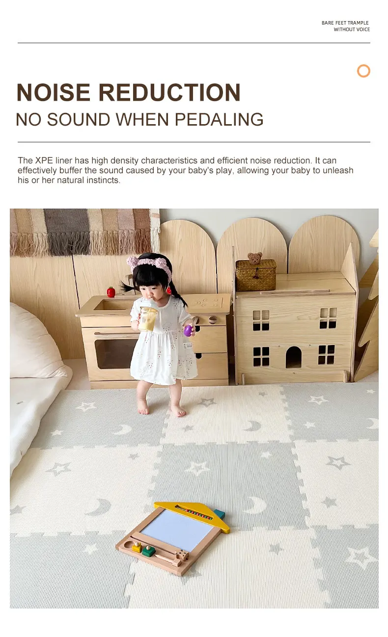 Baby PE Foam Play Mat 60x60x2CM Thick