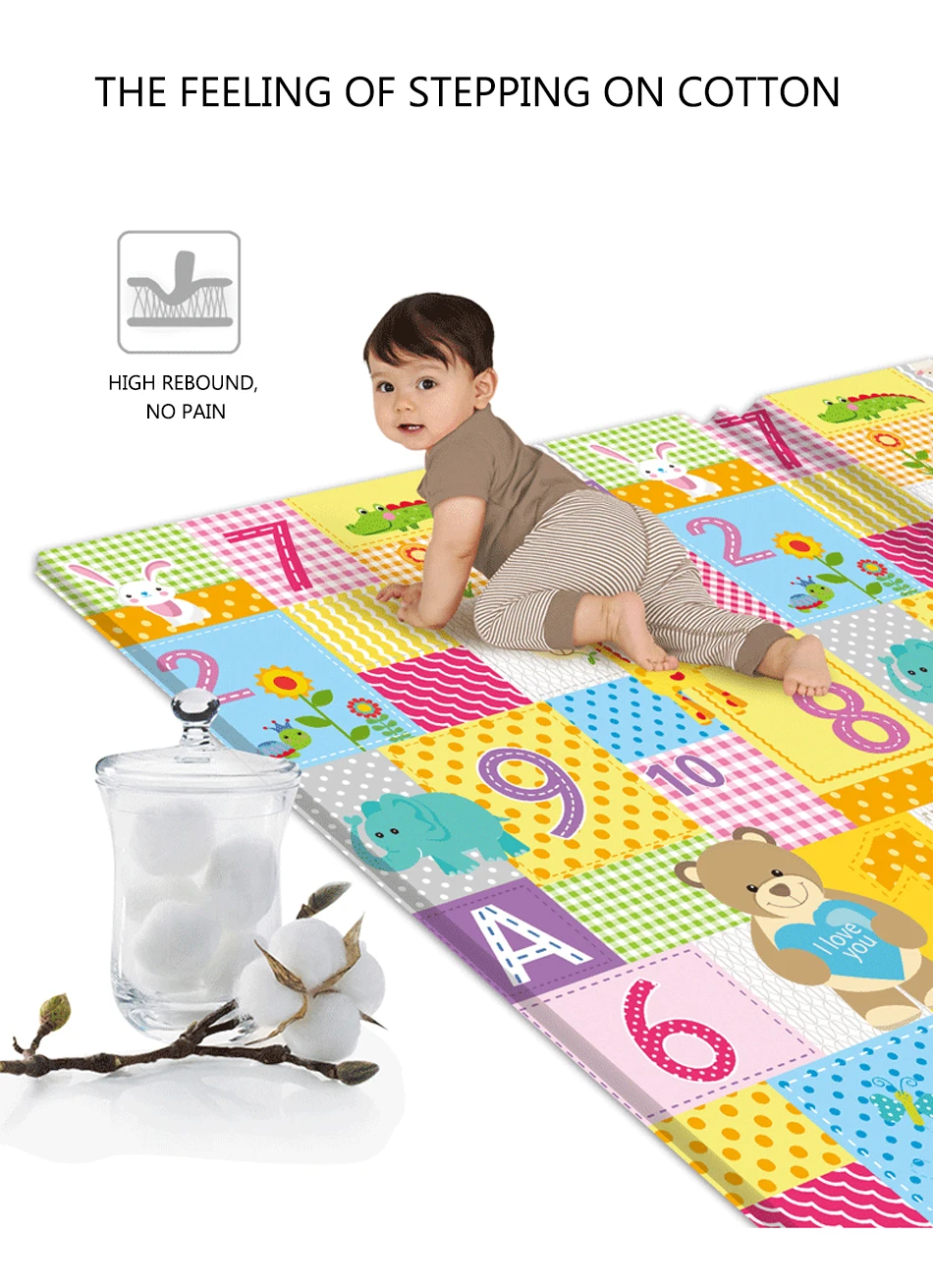 Baby Play Mat Foldable 100*180cm Double-Sided