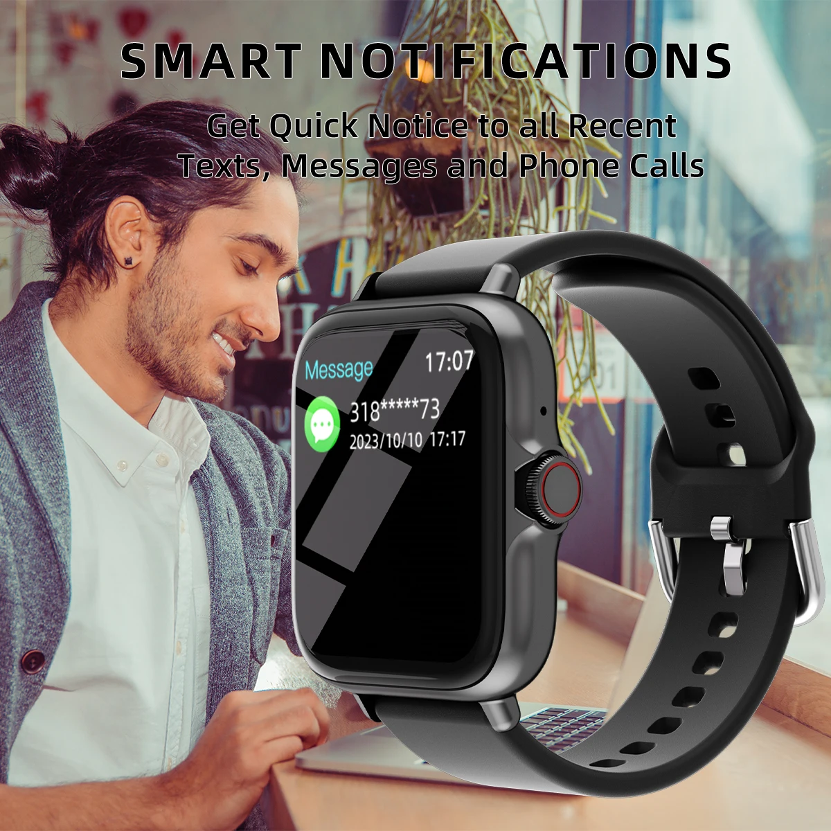 Best Fitness Tracker Watch 1.83'' Waterproof For iPhone Android