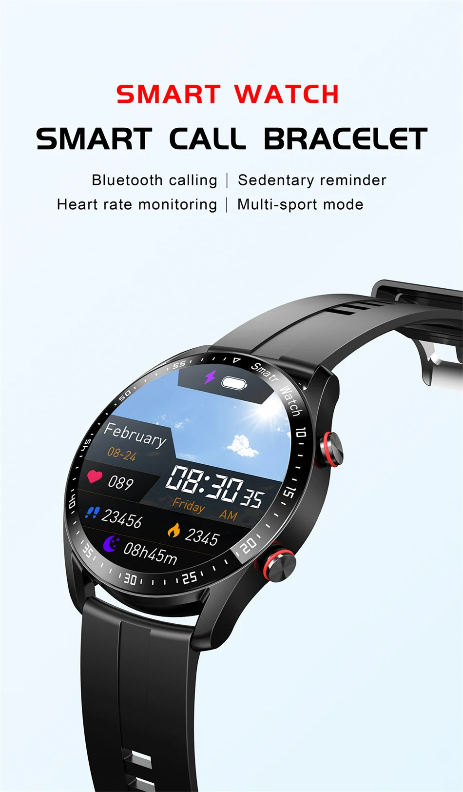 GT Series Smart Fitness Tracker Watch for Men and Women