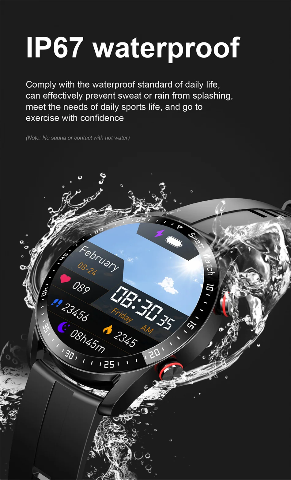 GT Series Smart Fitness Tracker Watch for Men and Women