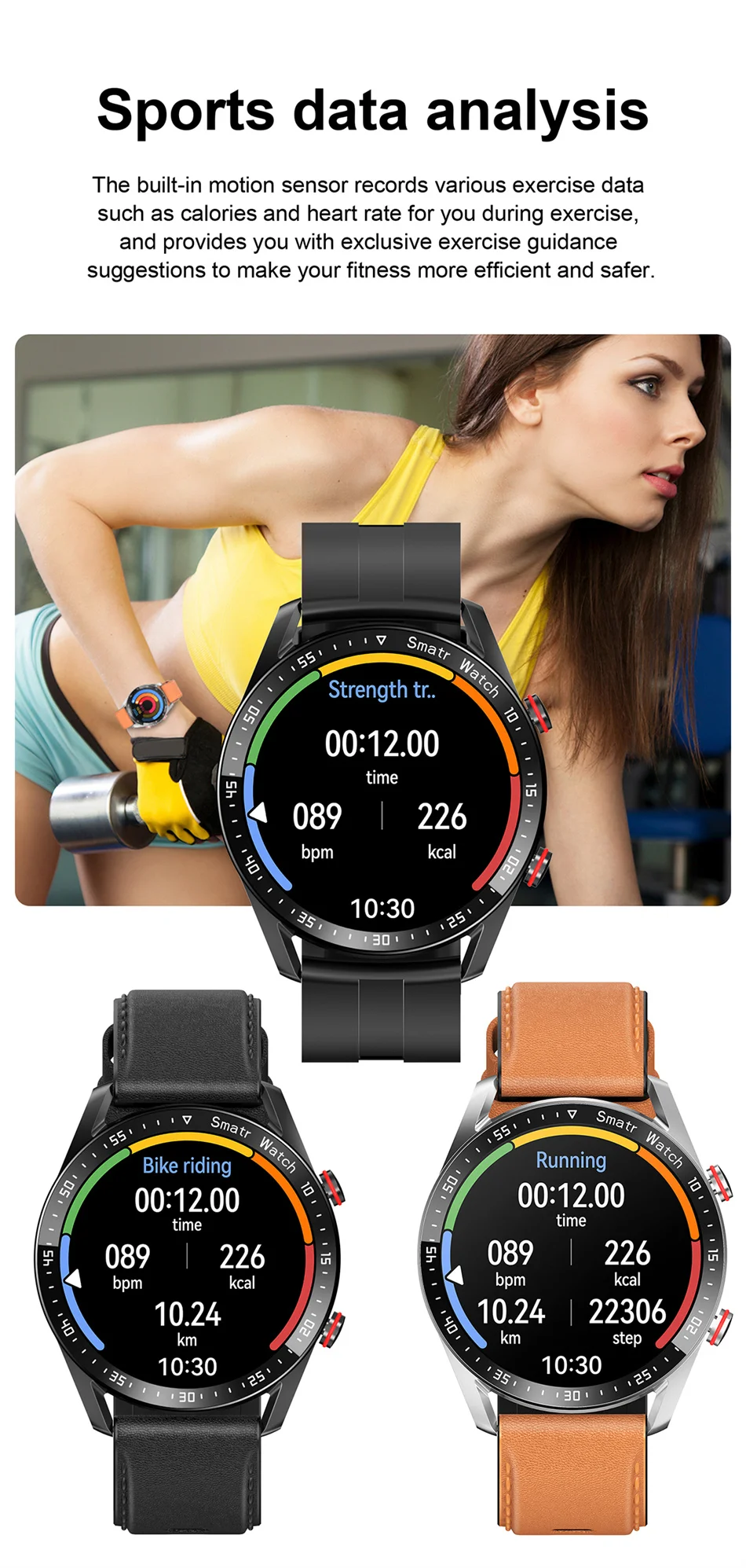 GT Series Smart Fitness Tracker Watch for Men and Women