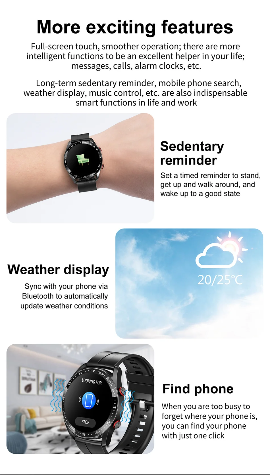 GT Series Smart Fitness Tracker Watch for Men and Women