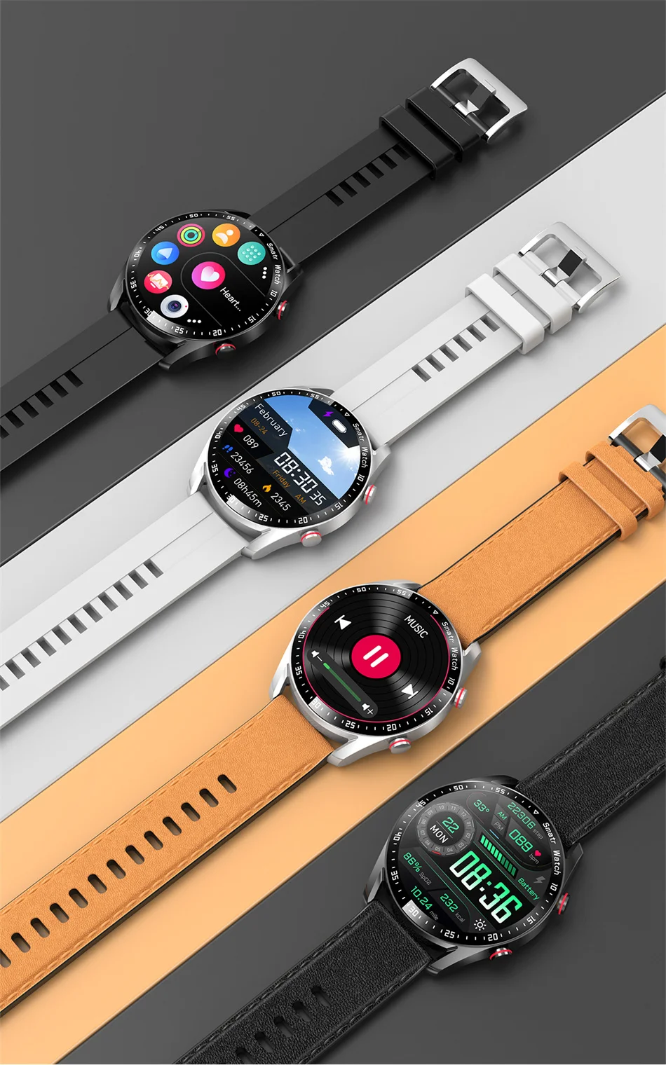 GT Series Smart Fitness Tracker Watch for Men and Women