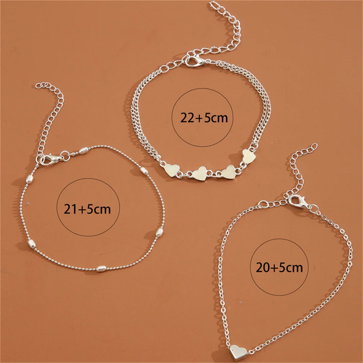 Simple Chain Anklet for Women – Gold Leg Chain Beach Foot Jewelry 3pcs Set Simple Chain Anklet for Women – Gold Leg Chain Beach Foot Jewelry 3pcs Set