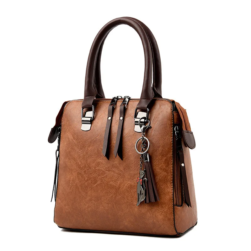 4-Piece Luxury Handbag Set — Top-Handle Tassel Tote & Crossbody 4-Piece Luxury Handbag Set — Top-Handle Tassel Tote & Crossbody