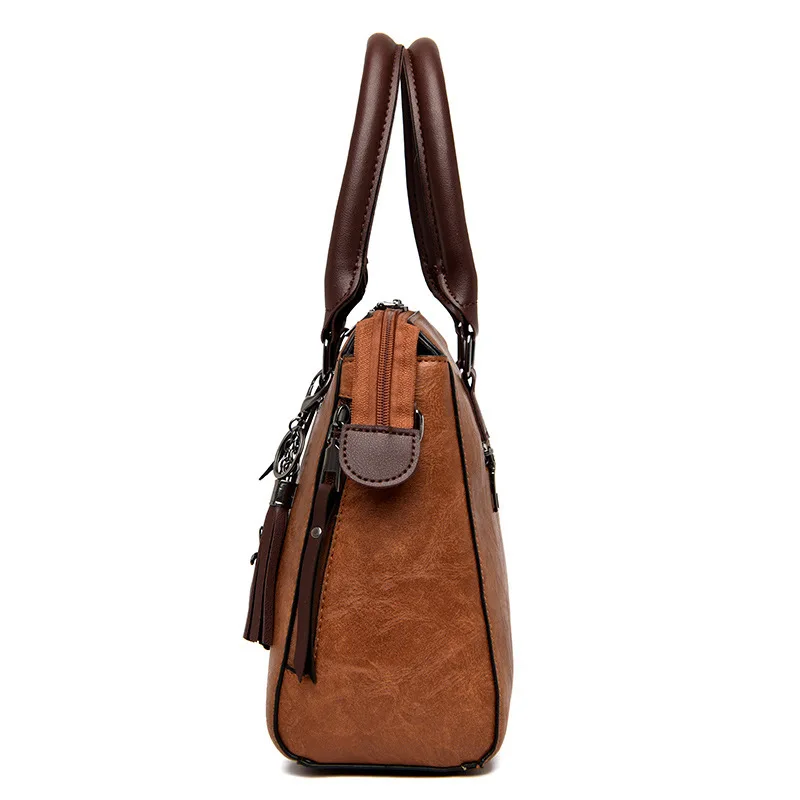 4-Piece Luxury Handbag Set — Top-Handle Tassel Tote & Crossbody 4-Piece Luxury Handbag Set — Top-Handle Tassel Tote & Crossbody