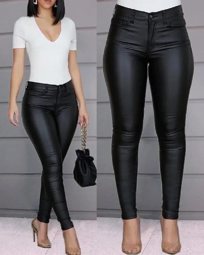 Black PU Leather Pants Women Dazzling Wet Pu S-5XL Leggings Push Up Leggings Women Clothing Fashion Women’s Leggings Fashion Black PU Leather Pants Women Dazzling Wet Pu S-5XL Leggings Push Up Leggings Women Clothing Fashion Women's Leggings Fashion KDBazar