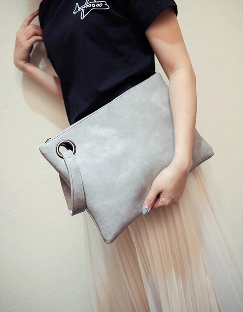 Fashion Envelope Bag for Women Solid PU Leather Fashion Envelope Bag for Women Solid PU Leather