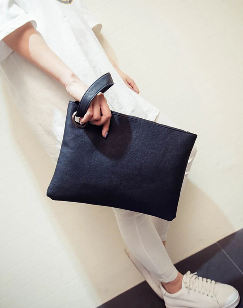 Fashion Envelope Bag for Women Solid PU Leather Fashion Envelope Bag for Women Solid PU Leather