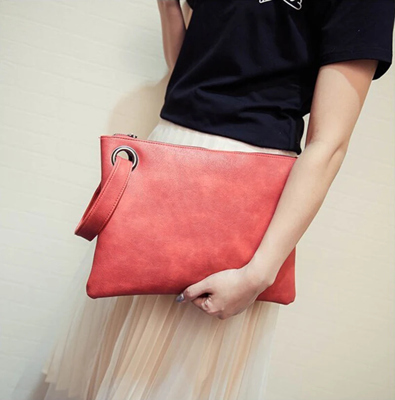 Fashion Envelope Bag for Women Solid PU Leather Fashion Envelope Bag for Women Solid PU Leather