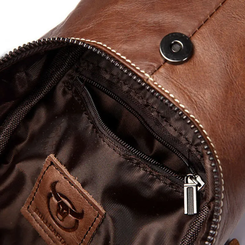 Gentle Men's Leather Messenger Bag Crossbody
