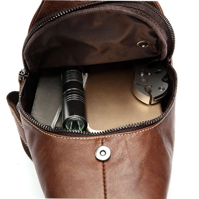Gentle Men's Leather Messenger Bag Crossbody