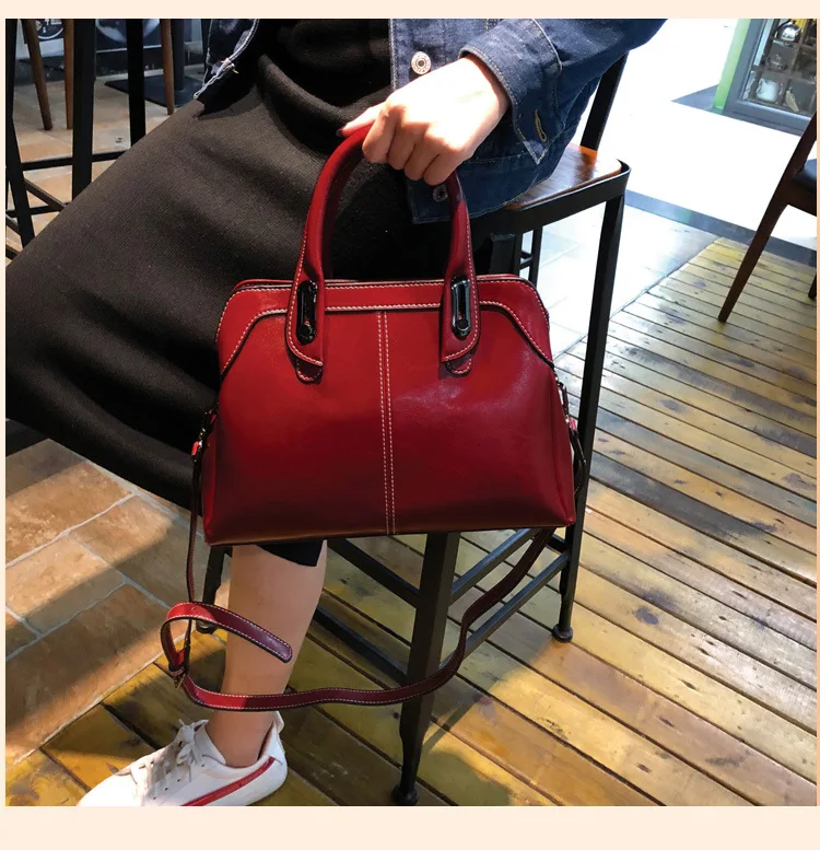 Luxury Leather Bags for Women Oil Waxed Luxury Leather Bags for Women Oil Waxed