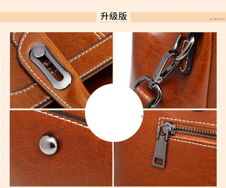 Luxury Leather Bags for Women Oil Waxed Luxury Leather Bags for Women Oil Waxed