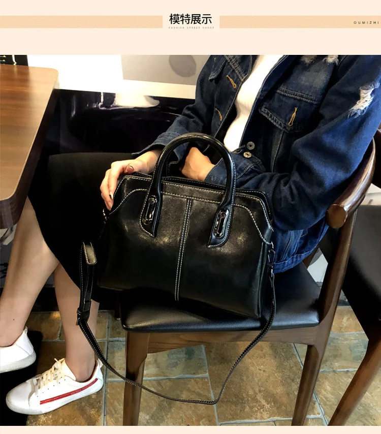 Luxury Leather Bags for Women Oil Waxed Luxury Leather Bags for Women Oil Waxed