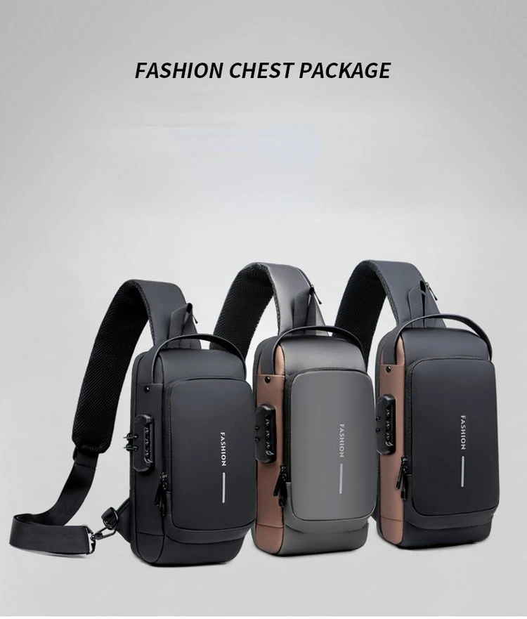 Men's Shoulder Sling Bag with USB Charging Port — Anti-Theft Travel Chest Bag Men's Shoulder Sling Bag with USB Charging Port — Anti-Theft Travel Chest Bag
