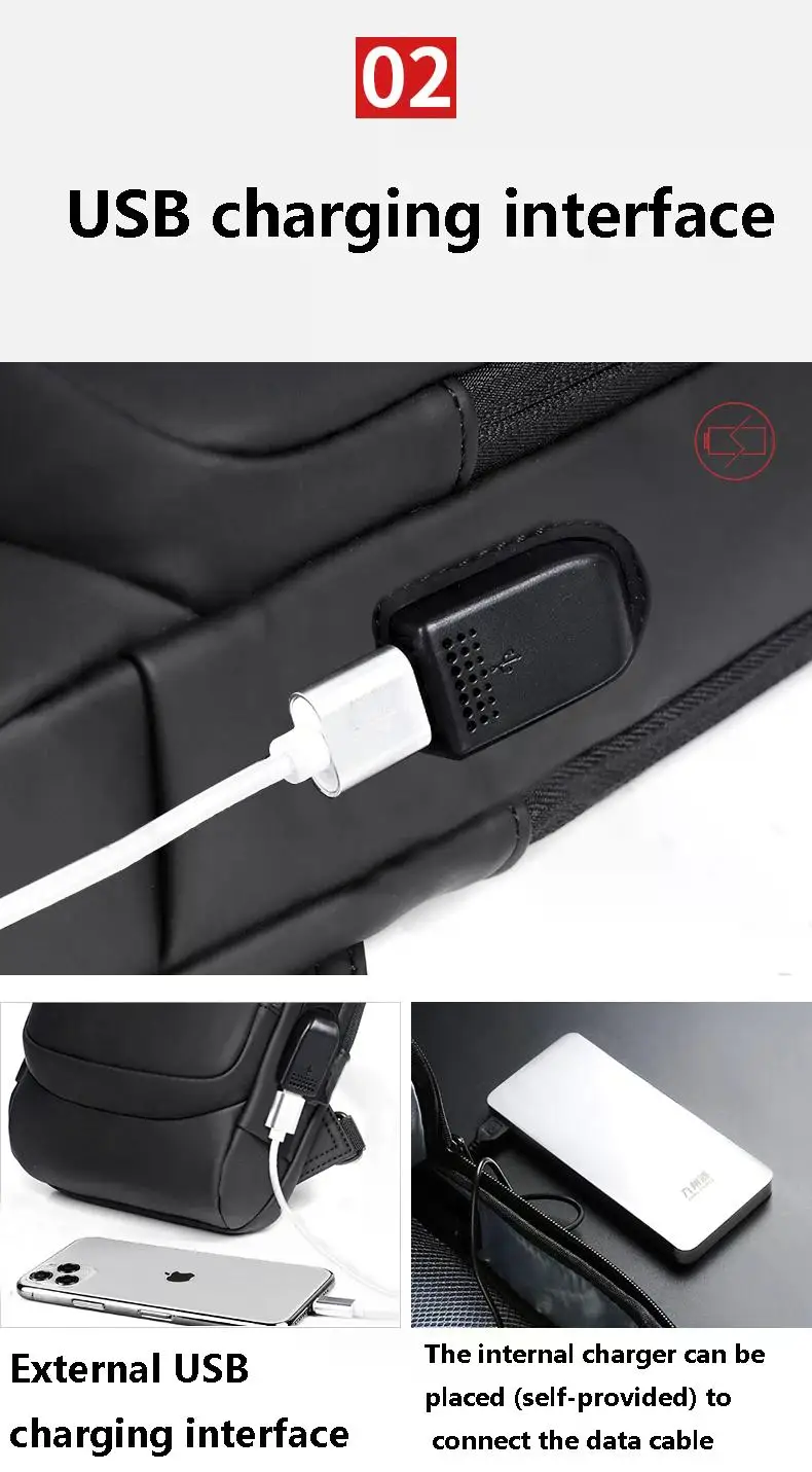 Men's Shoulder Sling Bag with USB Charging Port — Anti-Theft Travel Chest Bag Men's Shoulder Sling Bag with USB Charging Port — Anti-Theft Travel Chest Bag