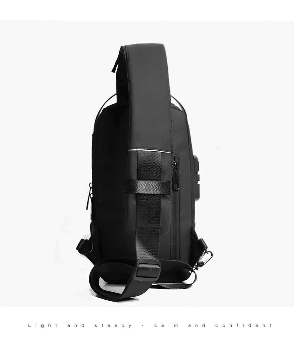Men's Shoulder Sling Bag with USB Charging Port — Anti-Theft Travel Chest Bag Men's Shoulder Sling Bag with USB Charging Port — Anti-Theft Travel Chest Bag