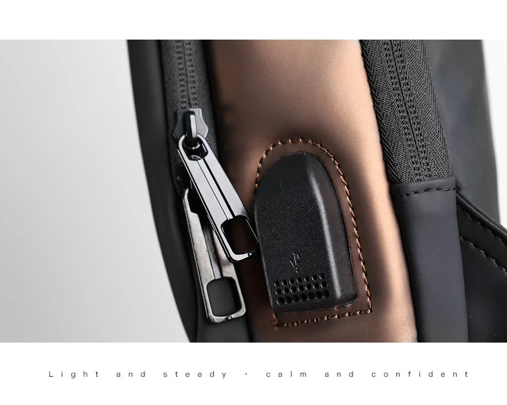 Men's Shoulder Sling Bag with USB Charging Port — Anti-Theft Travel Chest Bag Men's Shoulder Sling Bag with USB Charging Port — Anti-Theft Travel Chest Bag