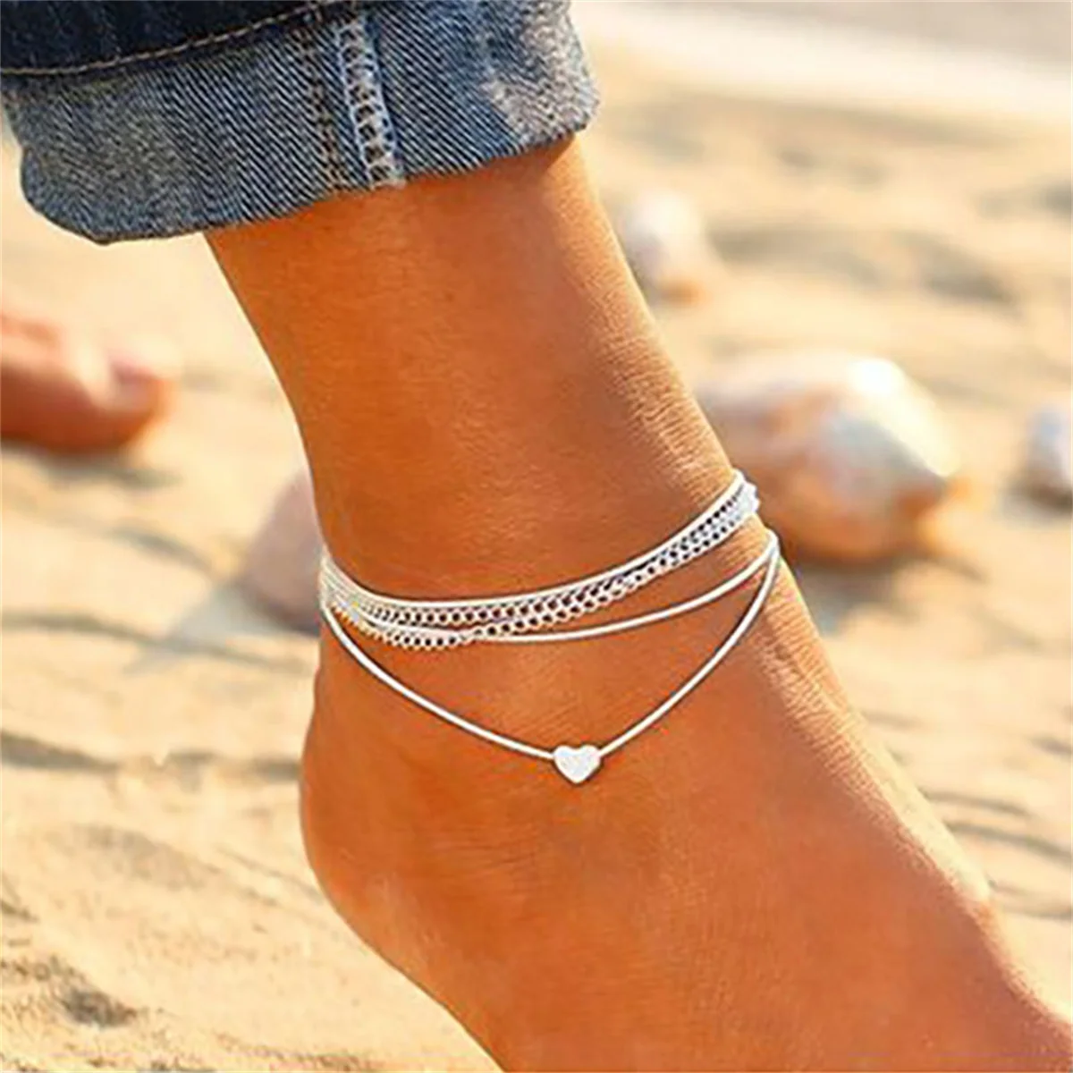 Simple Chain Anklet for Women – Gold Leg Chain Beach Foot Jewelry 3pcs Set Women’s Jewelry Simple Chain Anklet for Women – Gold Leg Chain Beach Foot Jewelry 3pcs Set Women's Jewelry KDBazar